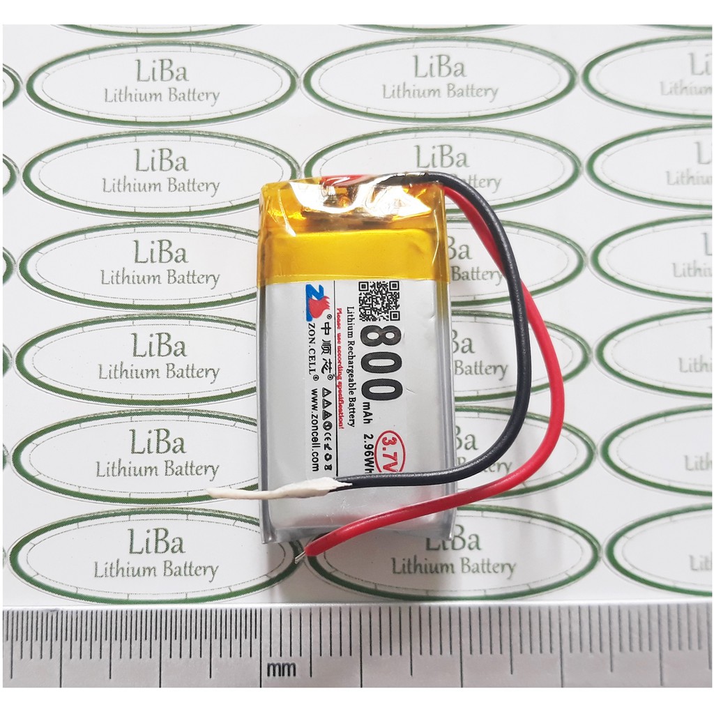 Pin Lithium Polyme 3.7V 500mAh,800mAh 082035 _ LiBa