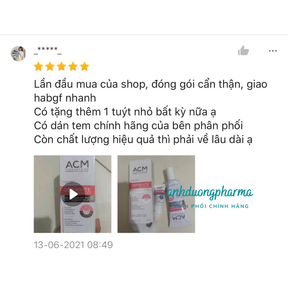 Kem chống sạm, nám da ACM Depiwhite Advanced Intensive Anti-Brown Spot Cream - Minisize 5ml