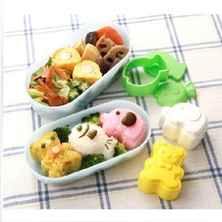 Bộ 3 khuôn làm cơm cho bé - Bộ khuôn làm cơm nắm, cơm cuộn Bento