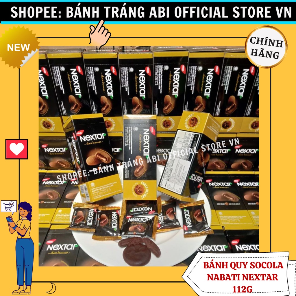 [Mã 154FMCGSALE giảm 8% đơn 500K] Bánh quy socola nabati nextar hộp 8 cái 112g