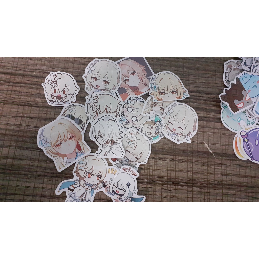 - Set 10/15  Sticker Lumine - Nhà lữ hành game Genshin Impact  dán trang trí  siêu đẹp
