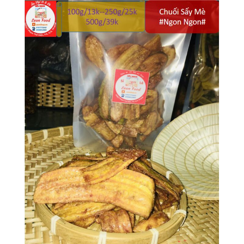 Chuối Sấy Mè Gừng Đà Lạt - Thơm Giòn Siêu Ngon (100g/250g/500g)