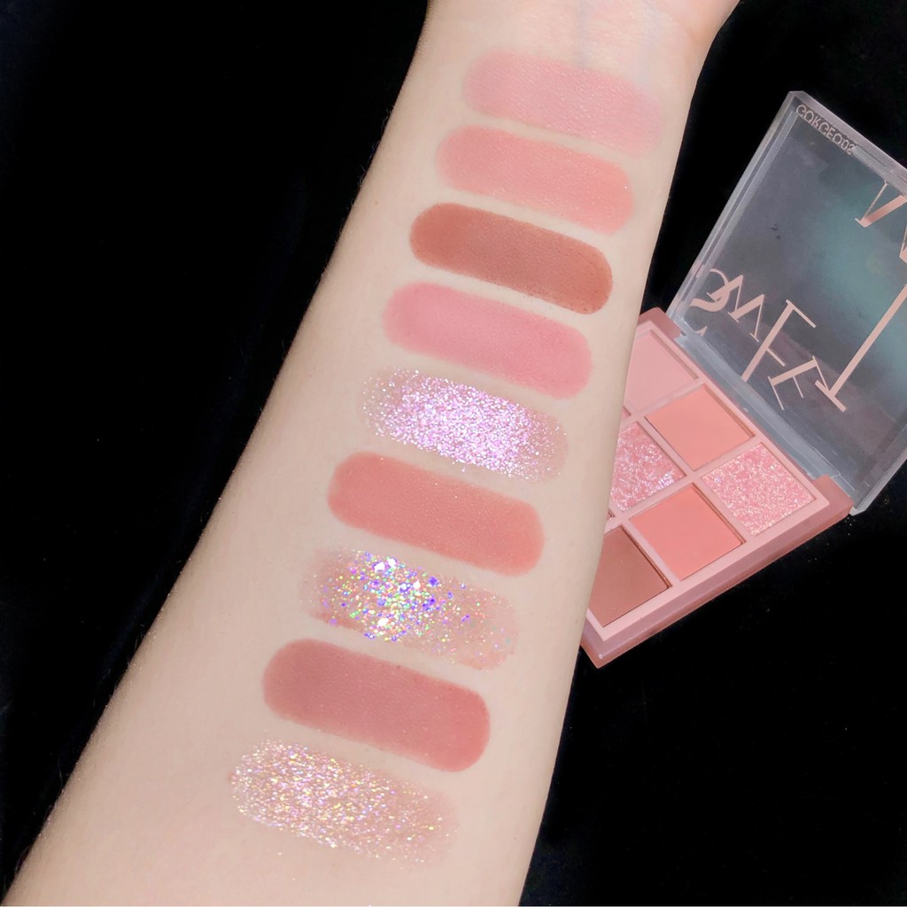 Bảng phấn mắt nhũ lì 9 ô Sweet Mint Ánh sáng The Light Sena Beauty