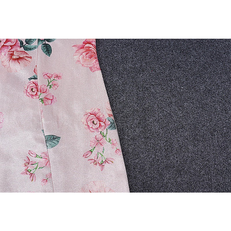 Đầm Hai Dây Xẻ Tà Hở Lưng In Họa Tiết Hoa Thời Trang Quyến Rũ Cho Nữ