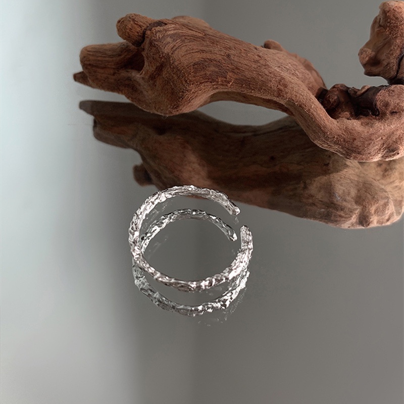 Nhẫn Hở Mạ Bạc 925 Hình Cành Cây Không Phai Màu Độc Đáo Thời Trang Cho Nữ