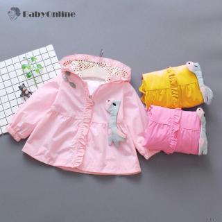 Áo khoác khoá kéo hoạ tiết hoạt hình đáng yêu cho bé gái