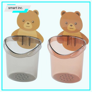 Kệ Để Hủ Ly Nhựa Đựng Bàn Chải Kem Đánh Răng Cho Bé Gắn Tường 🚀FREESHIP🚀 Giá Treo Cốc Khay Dán Tường Hình Thú Gấu Cute