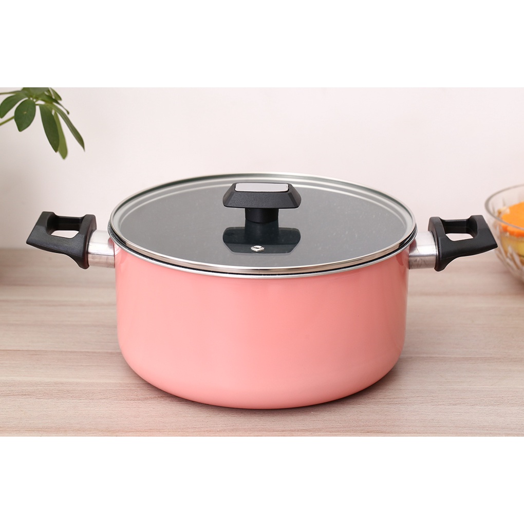 Nồi chống dính Easy Cook hợp kim nhôm vân đá Kims Cook 24cm nhiều màu