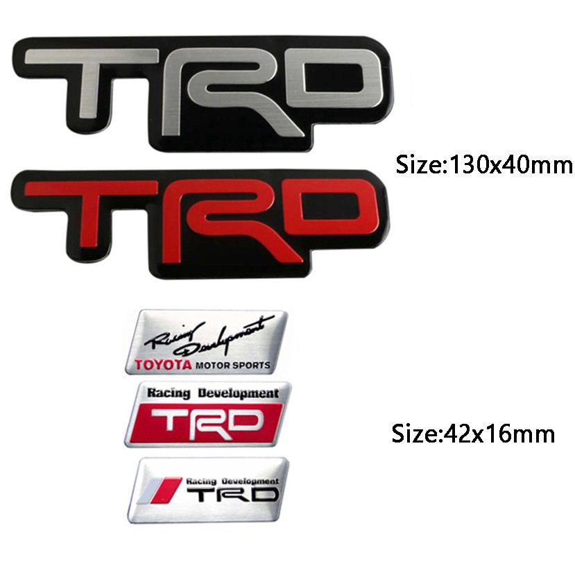 Miếng dán chữ trang trí xe hơi Toyota Avensis Auris Hilux Reiz Trd