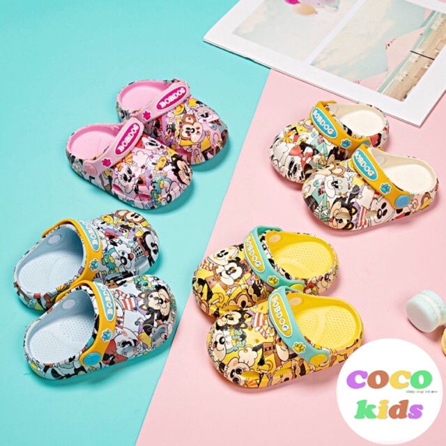 Dép trẻ em Bobdog mickey, sục cross cho bé gái bé trai siêu nhẹ chống trơn trượt B-2