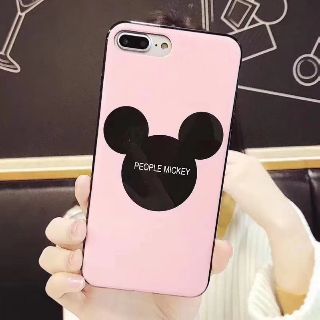 Ốp lưng iPhone 8/8plus Mickey mặt kính viền dẻo