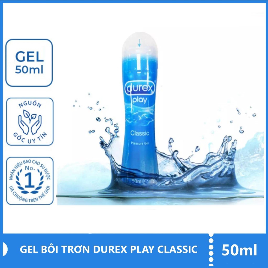 [CHÍNH HÃNG] Gel bôi trơn tăng độ ẩm tự nhiên DUREX PLAY CLASSIC - 50ml