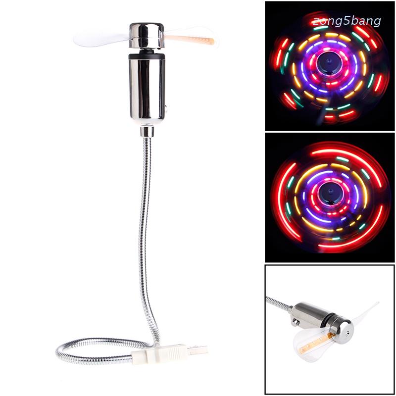 Quạt Làm Mát USB Cánh Mềm Có Đèn LED Nhiều Màu Sắc Cho Notebook Laptop
