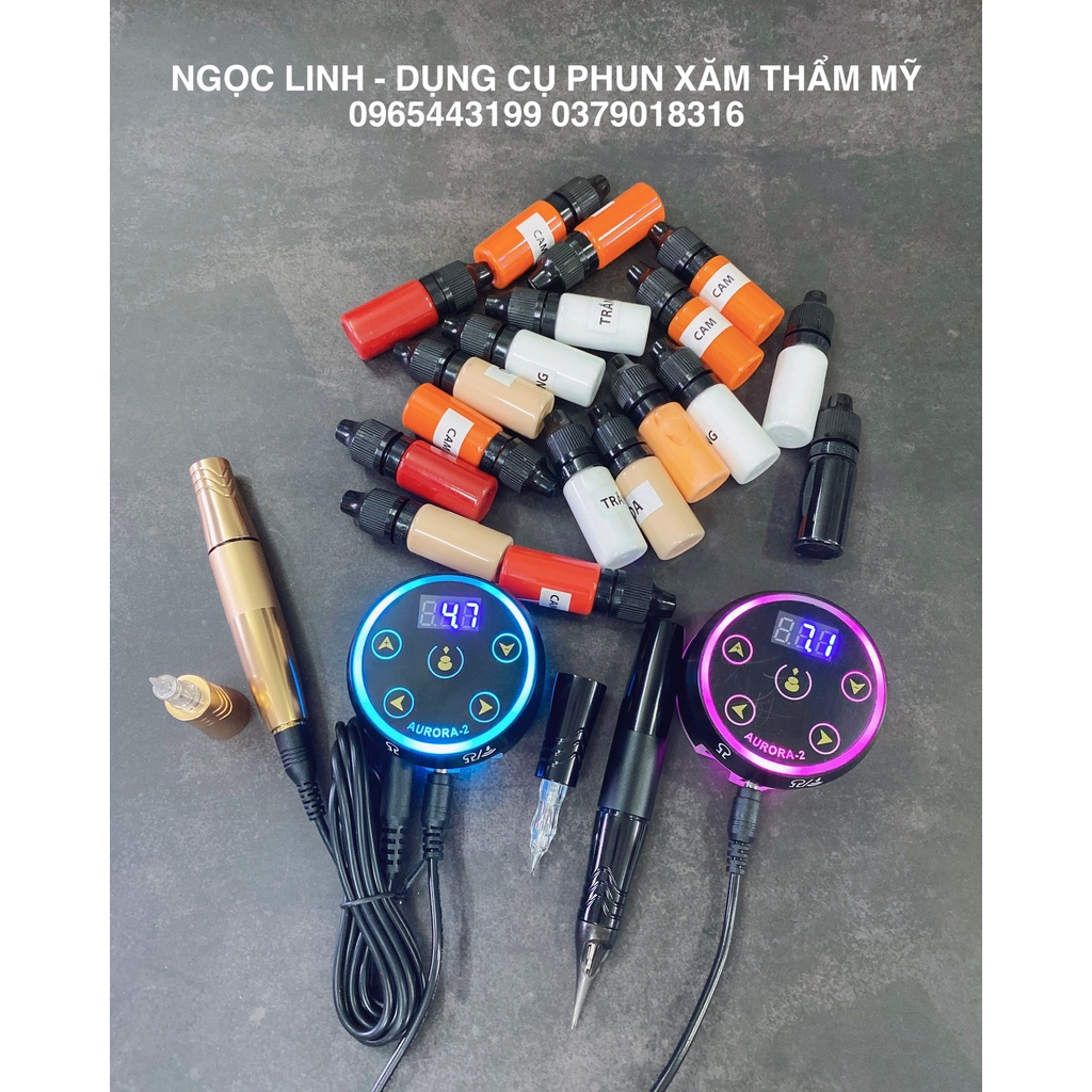 Máy Phun Xăm Pen 4 Ngọc Linh + Nguồn Aurora (Bảo Hành 1 Năm)