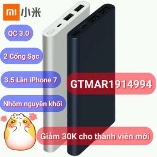 [GIẢM 30K - GTMAY1915044] Sạc dự phòng Xiaomi 10000mAh Gen 2s [ĐÃ QUA SỬ DỤNG]