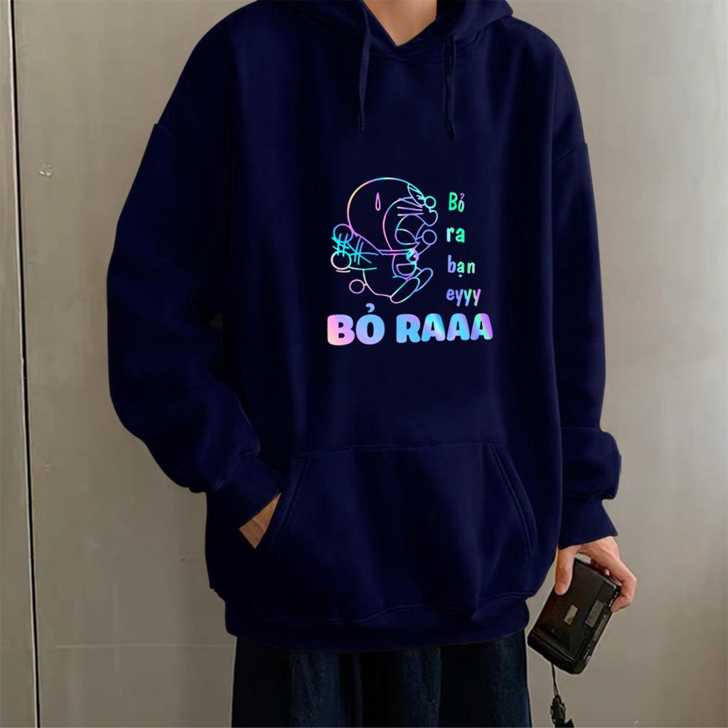 Áo Khoác Hoodie Nam Nữ Doremon Bỏ Ra Phản Quang 🍁 Áo Hoodie Unisex  Form Rộng Thoải Mái Nỉ Bông FREESHIP PQ06KN