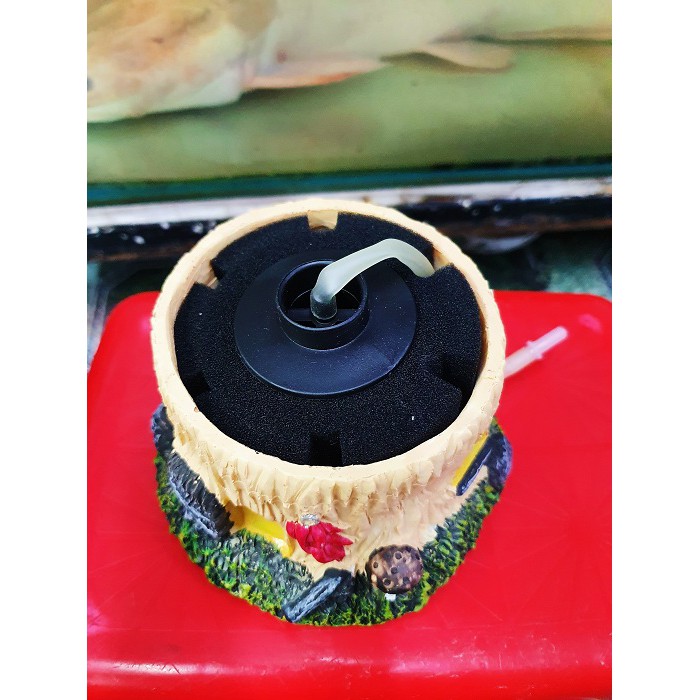 OXY LỌC HỒ CÁ XINYOU 380 GIẤUTRONG NHÀ RẤT ĐẸP 12X12CM