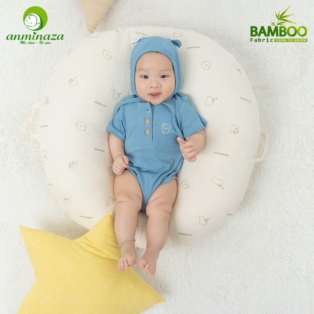 Mũ Tai Gấu/ Thỏ Anminaza-Mũ Sơ Sinh Sợi Tre Cao Cấp Babibu