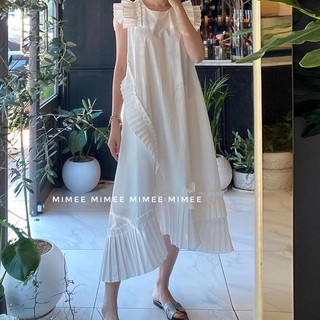 Váy suông xếp li bèo tiểu thư phong cách Hàn quốc Mimee cao cấp