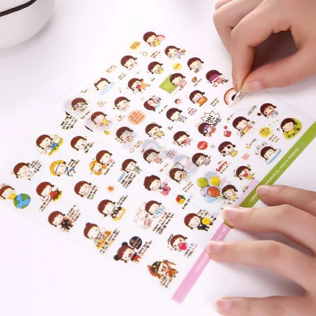 Sticker Cô gái Tóc Ngắn