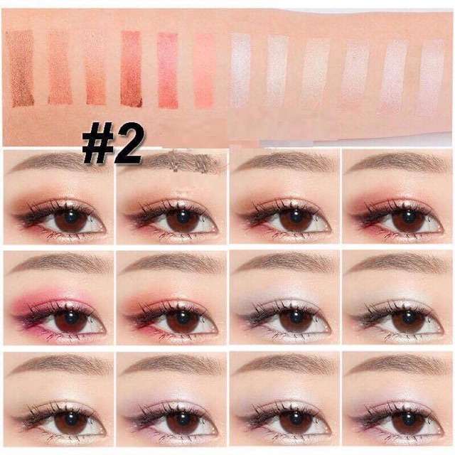 Bộ Sáp Bóng Mắt highlight 12 Thỏi Maycreate BM45