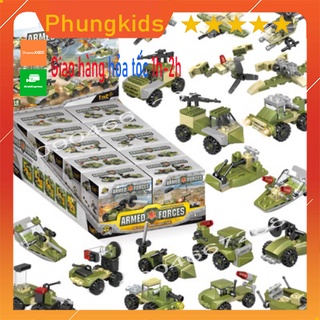 Bộ đồ chơi lego lắp ráp mini các loại ô tô phi cơ chiến đấu - Bộ lego các nhân vật nhỏ