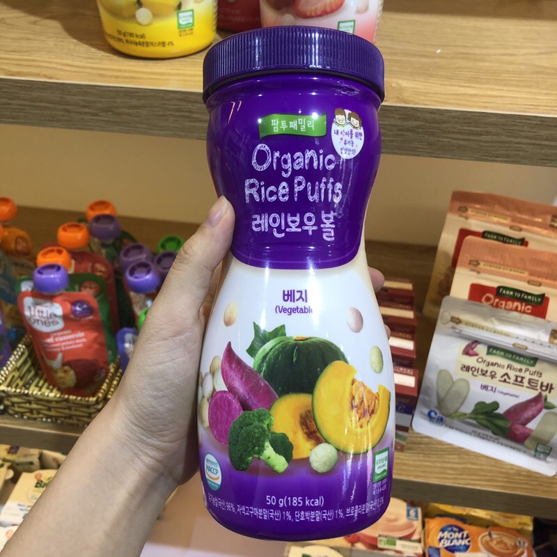 BÁNH ĂN DẶM ORGANIC RICE PUFFS DÀNH CHO BÉ TỪ 6