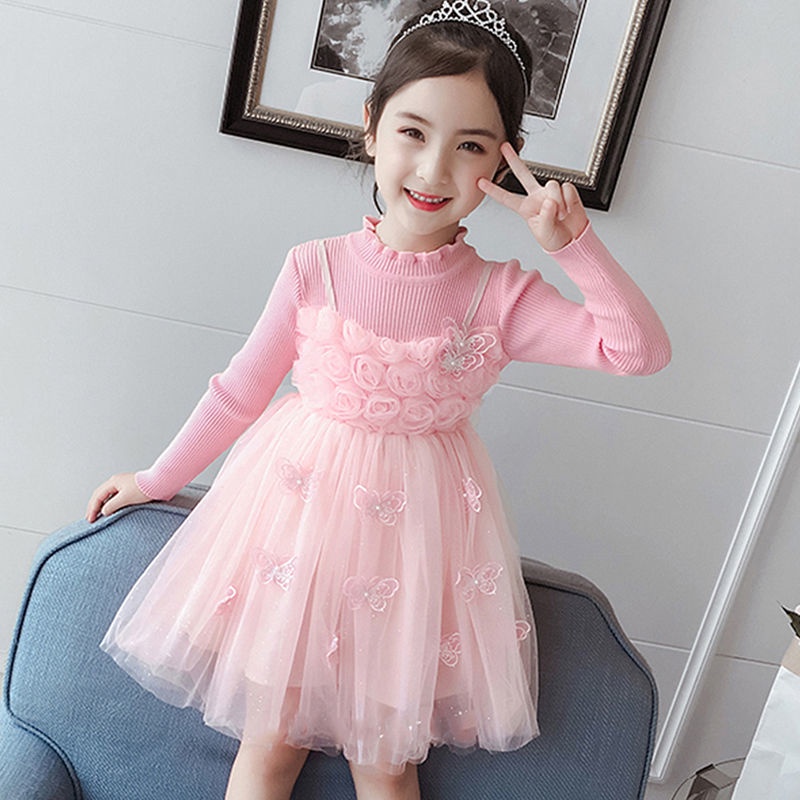 Đầm công chúa phong cách Tây Âu thời trang thu đông đáng yêu dành cho bé gái 3-5 - 6-7 - 8-9 Tuổi