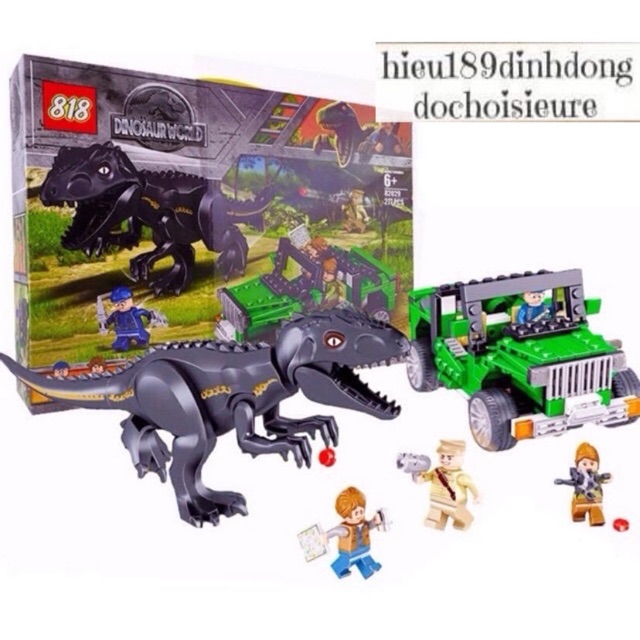 Lắp Ráp xếp hình Lego Jurassic World Dinosaur 82161 : Khủng long bạo chúa trắng Jurassic World 398 mảnh