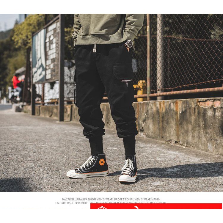 [Hình Thật ở cuối] Quần Jogger Kaki Nam Dáng Thể Thao Túi Hộp Zip 2019 | BigBuy360 - bigbuy360.vn