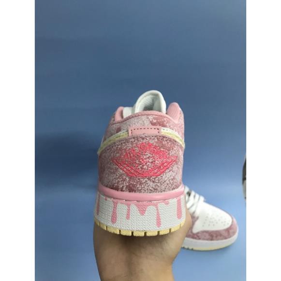 (surucara)(Sale Sốc) Giày Jordan low one hồng kem chảy bản sc