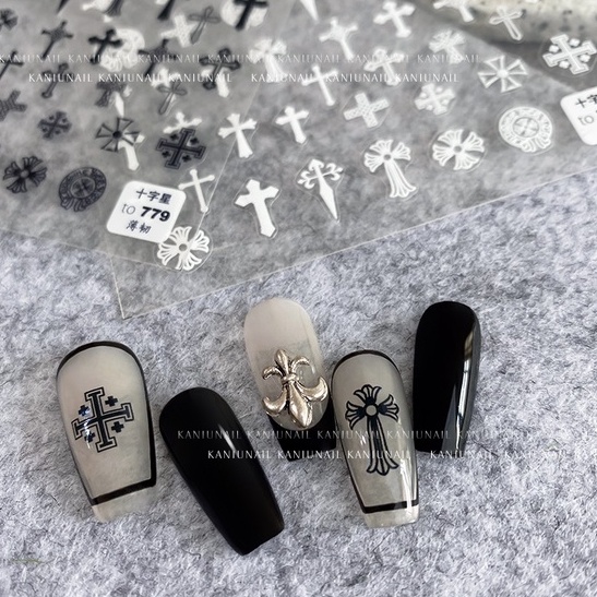 Sticker 3D Thánh Giá | Hình Dán Móng Tay