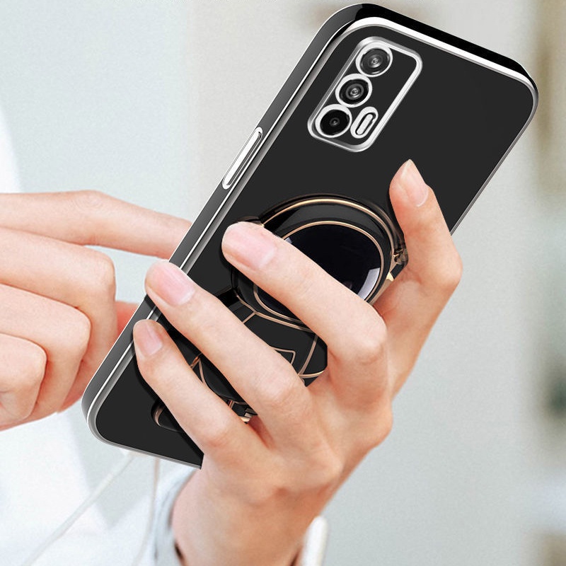 Ốp Điện Thoại Silicon Mềm Có Giá Đỡ Hình Phi Hành Gia Cho OPPO Realme GT Neo 3 2 Pro 2T 3T Q2 Q3S Q3T Q3 Pro K7X