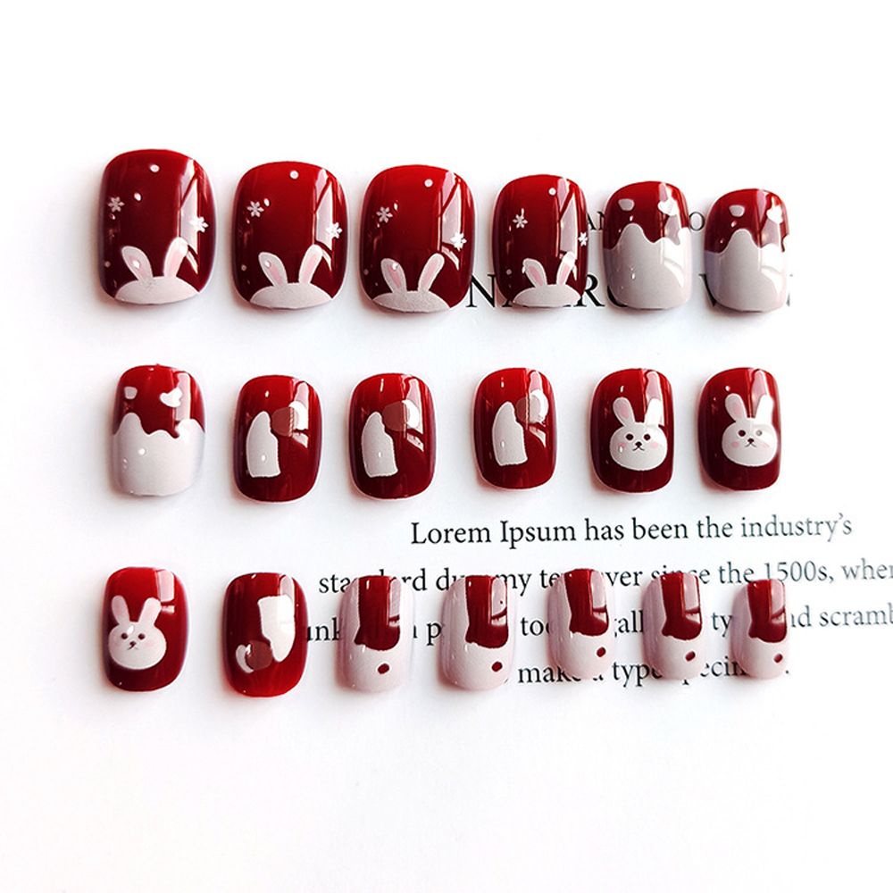 [Hàng mới về] Set 24 móng tay giả họa tiết dễ thương thời trang cho nữ