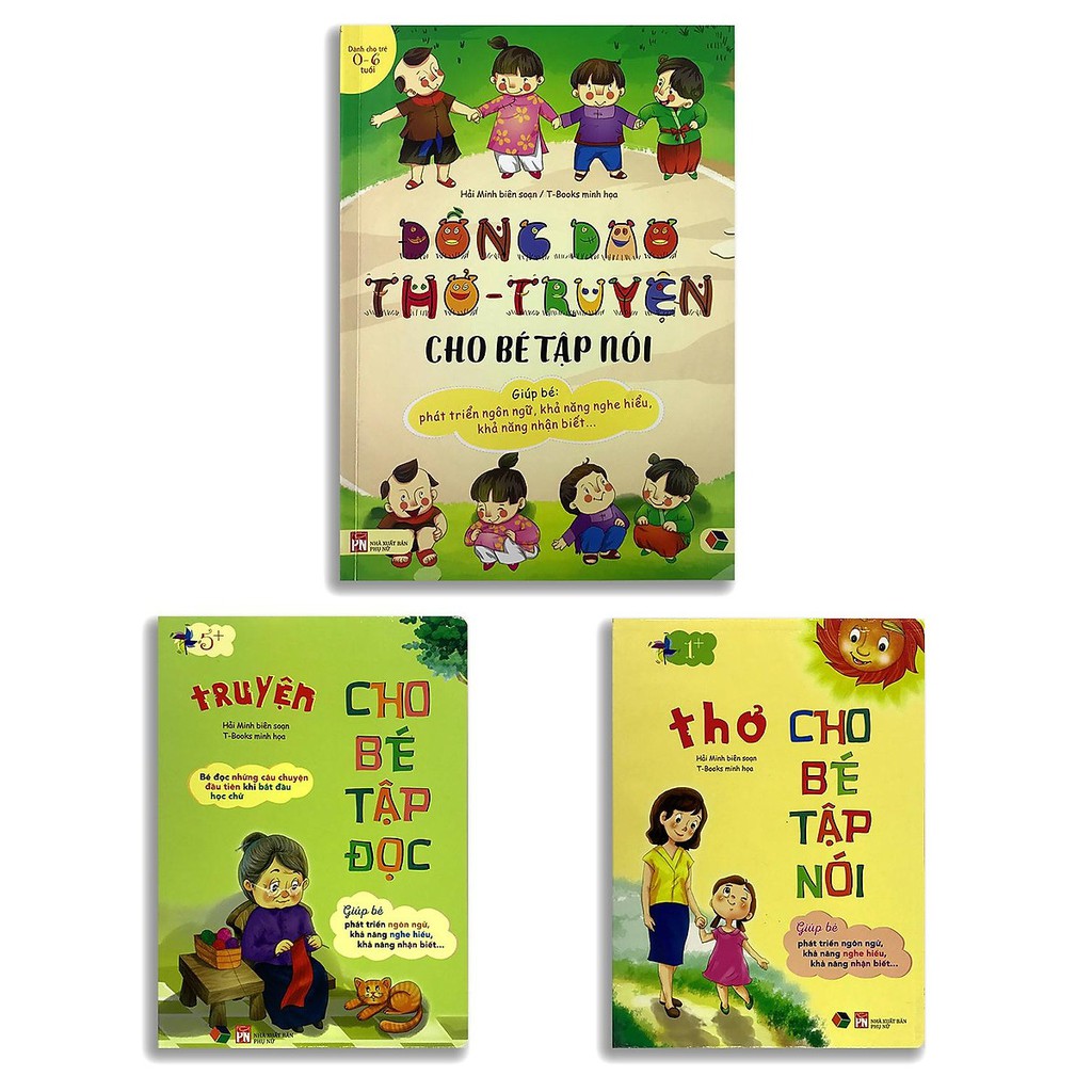 Sách - Combo Đồng dao thơ- truyện cho bé tập nói + truyện cho bé tập đọc + thơ cho bé tập nói (3 quyển )