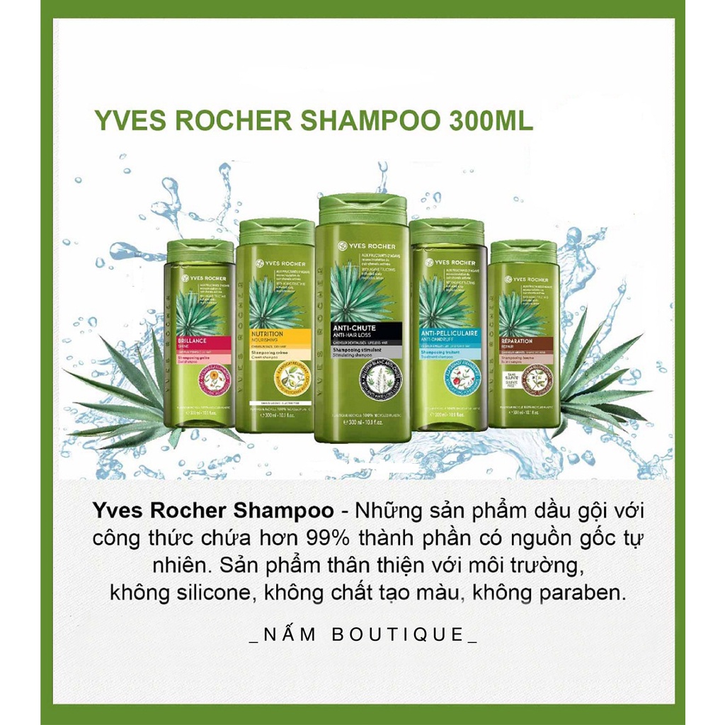 Dầu gội dành cho tóc dầu Yves Rocher PURIFYING SHAMPOO 300ML