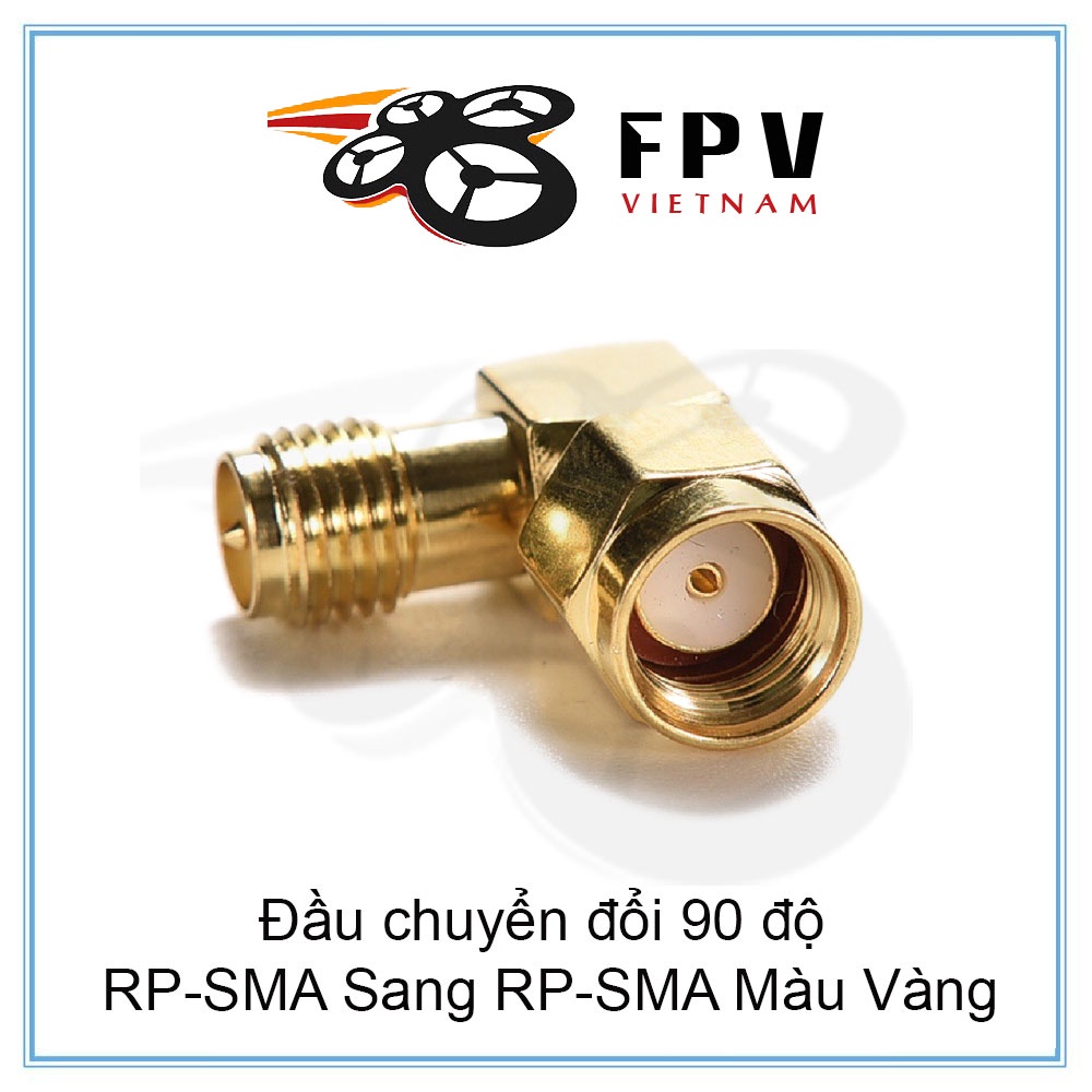 Đầu chuyển đổi 90 độ RP-SMA Sang RP-SMA Màu Vàng