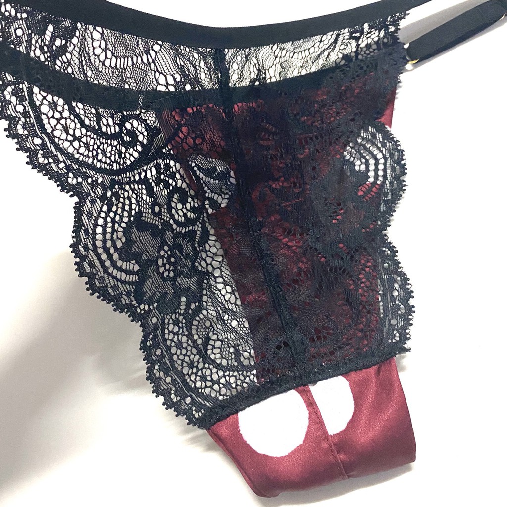 HISEXY Set Đồ Lót Bralette Họa Tiết Bi Lụa Satin Gọng Mỏng Kiểu quần V