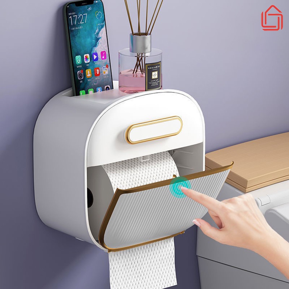 Hộp đựng giấy vệ sinh có ngăn kéo, giúp bảo quản giấy không bị ướt, trang trí nhà vệ sinh đẹp và sang trọng - nhamoi