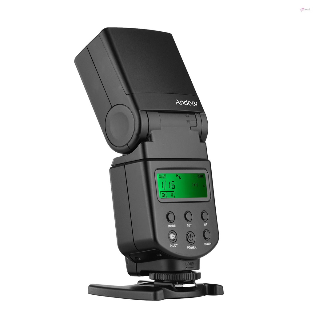 Đèn flash Andoer GN40 có thể điều chỉnh kèm chân đỡ dành cho máy ảnh Canon Nikon Olympus Pentax DSLR chất lượng cao