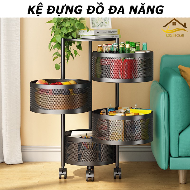 [BẢO HÀNH 6 THÁNG] Kệ đa năng để đồ nhà bếp, kệ đựng đồ đa năng, bánh xe xoay 360 độ, không cần lắp ráp