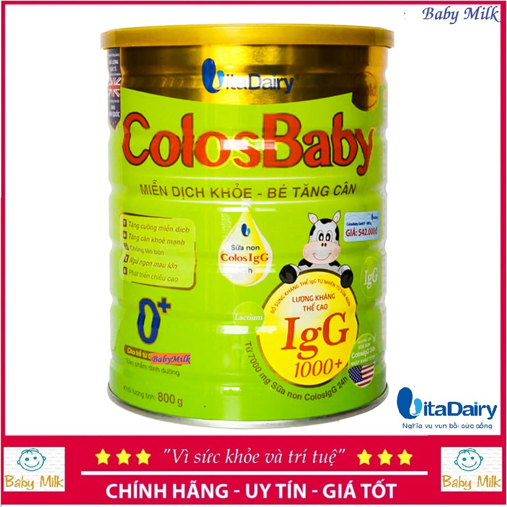 Sữa bột ColosBaby Gold 1000IgG 0+ (800g)(Chính hãng)