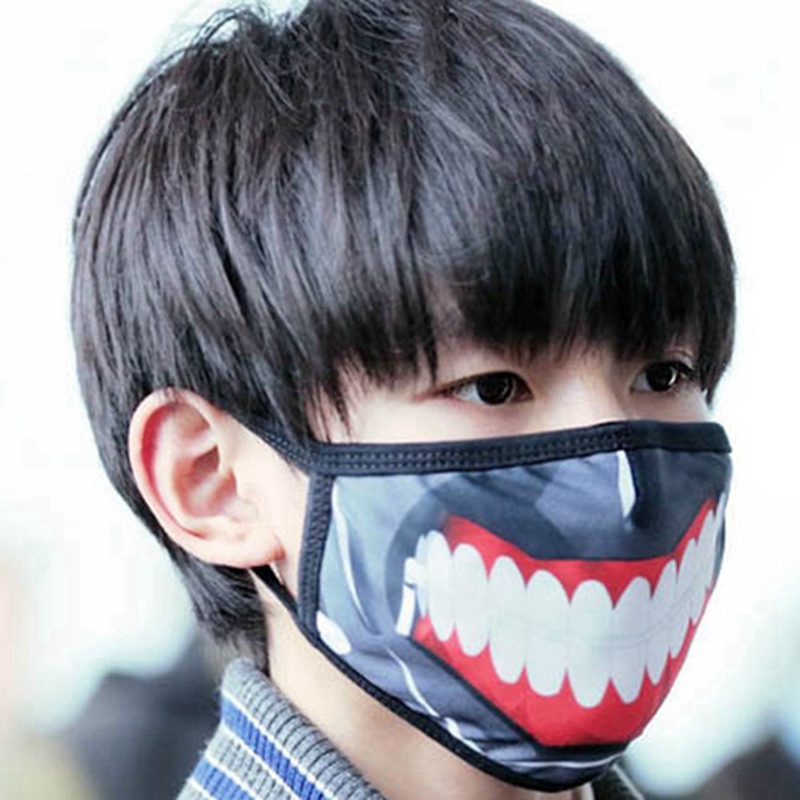 Zhizhong Mặt Nạ Hóa Trang Nhân Vật Kaneki Ken Trong Tokyo Ghoul Có Khóa Kéo Điều Chỉnh Được