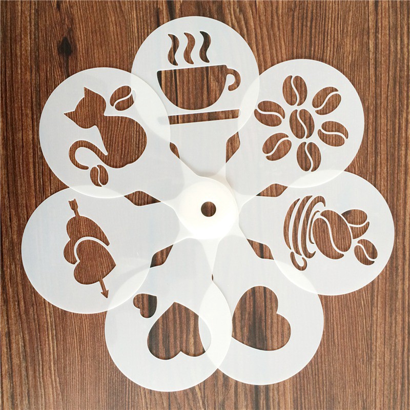 Khuôn Vẽ Hình Chú Mèo Đáng Yêu Trang Trí Cà Phê DIY