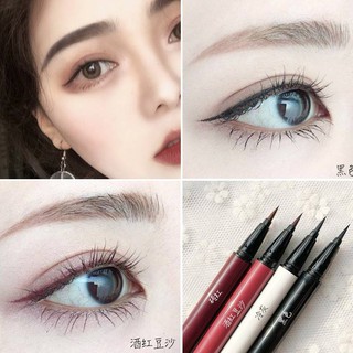 [VZL]Bút kẻ mắt màu đen dạng kem lỏng không thấm nước màu nâu nhạt màu đỏ khô nhanh không bị chảy nư