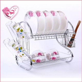 Kệ úp chén dĩa Inox 2 tầng