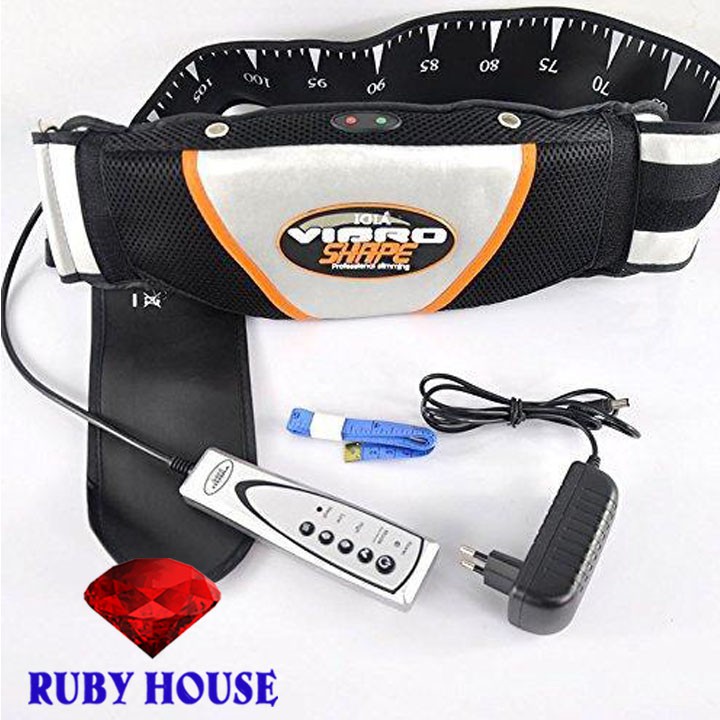 [BH 1 đổi 1]Đai rung nóng Vibro Shape CHÍNH HÃNG, Đai massage giảm mỡ toàn thân HIỆU QUẢ NHANH-Ruby House