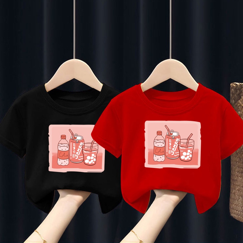 NRVP Áo thun tay ngắn cổ tròn in họa tiết hoạt hình thời trang cho bé 3-11 tuổi