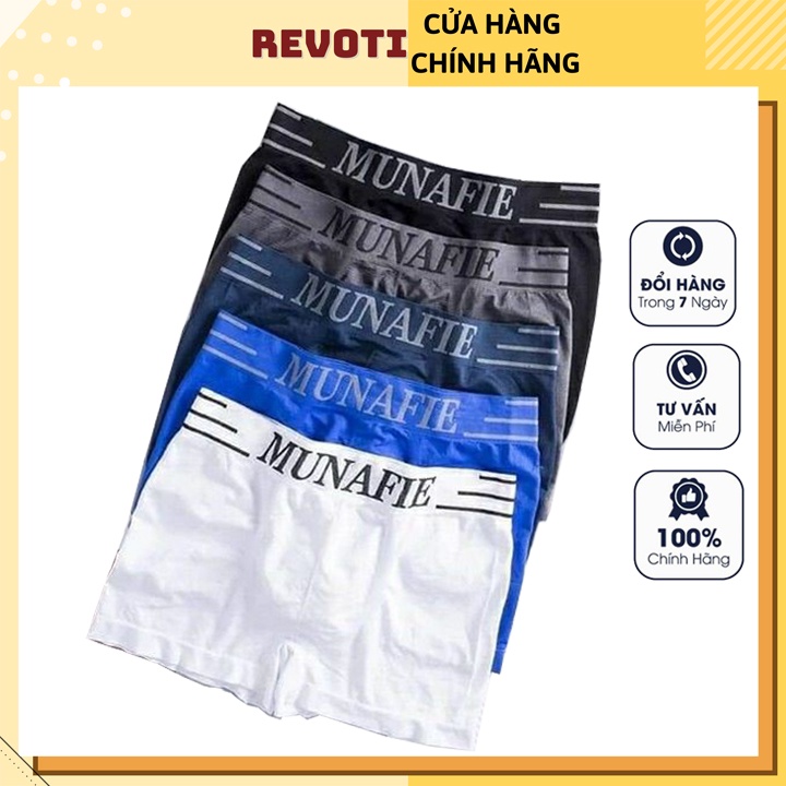 Quần Lót Nam Boxer Munafie Dệt Kim Co Giãn 4 Chiều + Túi Zip Sang Trọng QL04