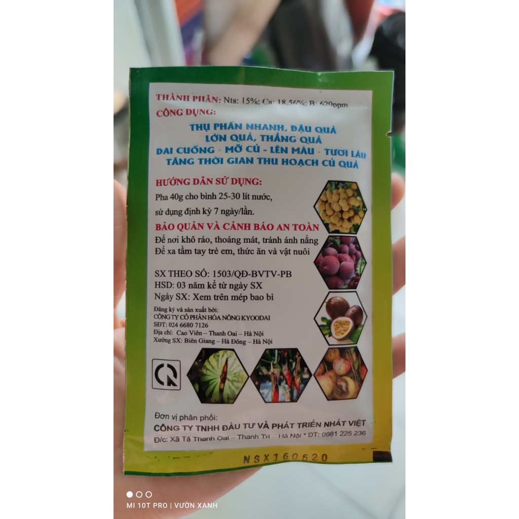 ( SIÊU RẺ ) Phân bón Trung Lượng Siêu Canxi Bo chống nứt trái, xì mủ, biến dạng trái, chống nám quả, hạn chế rụng quả gó